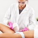 Picture of adult woman having laser hair removal in professional beauty salon